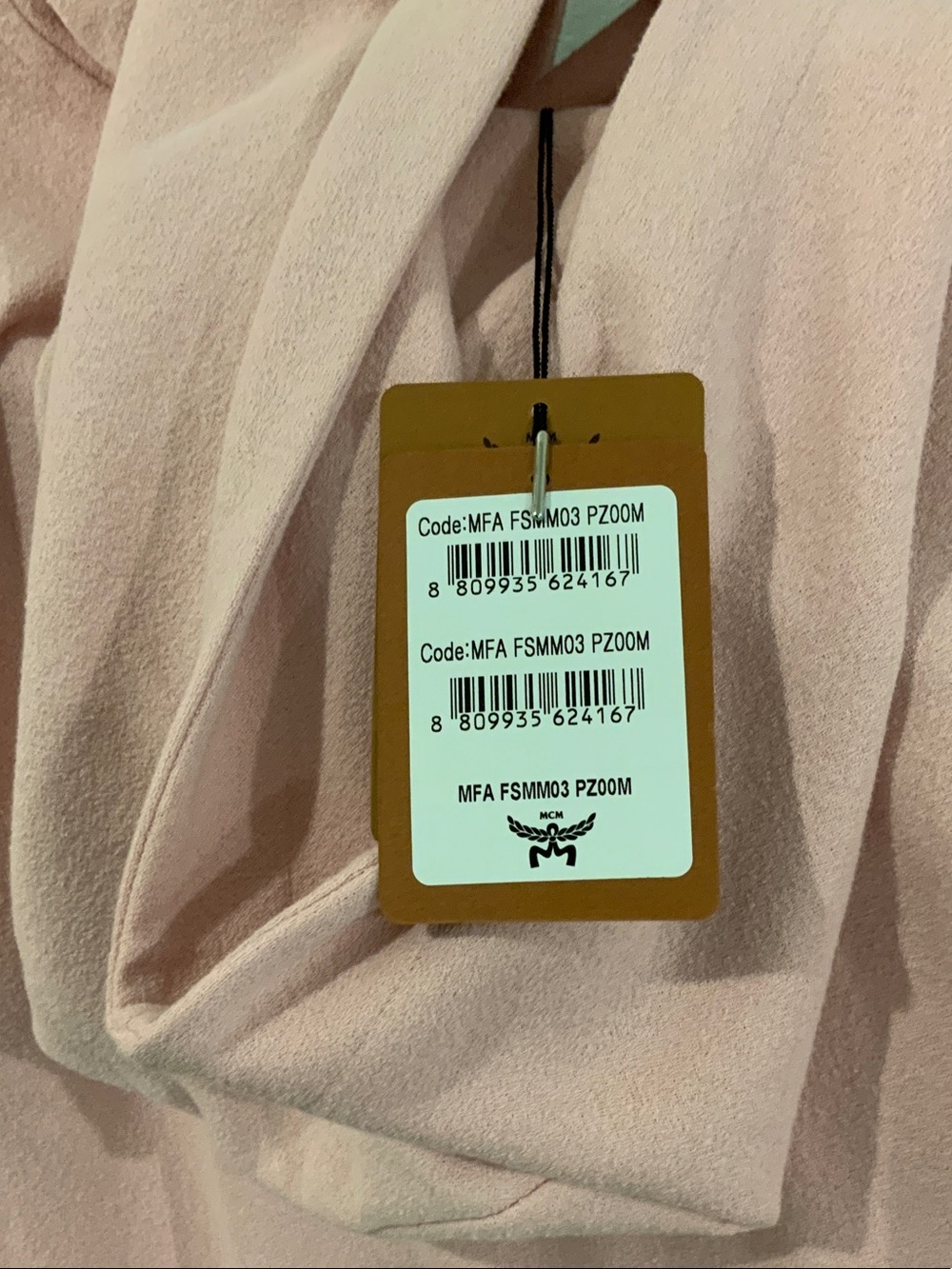 MCM Pale Pink Hooded Pullover Sweatshirt. NWT - Picture 7 of 10